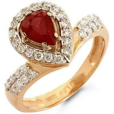 золотое кольцо с рубином