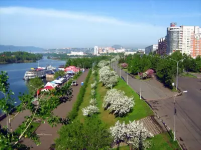 Красноярск, набережная реки Енисей