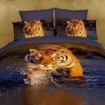 постельное белье с 3d эффектом с тигром